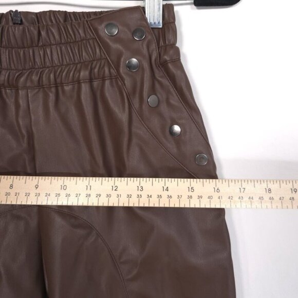ATOIR Women's Size 2 The Troublemaker Pants Faux Leather Brown AnkleZip AT210269 - Picture 7 of 13